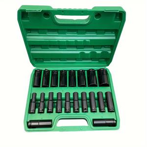TEMU 20개 확장된 헥스 렌치 세트, 1/2인치 드라이브, 8-32mm 메트릭 크기, 임팩트 소켓 어댑터, 자동차 수리 핸드 도구 키트, 내구성 있는 재료, 필수 자동차 기계 도구