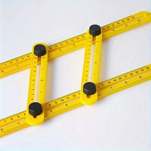 TEMU 1개 다기능 4단 접이식 ABS 플라스틱 자 - 멀티앵글 및 사면 측정 도구, CM/인치 겹침대, 인체공학적 그립 DIY용, 목공, 재봉틀 - 휴대용 컴팩트 디자인, 목공 필수품 | 기능성 측정 도구 | 내구성 있는 측정 도구