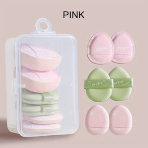 TEMU 6pcs 미니 퍼프 세트 박스 포함 - 눈, 코, 얼굴 메이크업 적용을 위한 부드러운, 향이 없는 수분성 폴리우레탄 스펀지 - 건조 및 습식 사용에 적합, 미용 필수품| 디자인|부드러운 텍스처