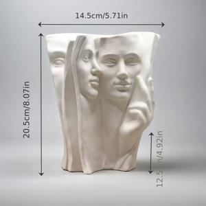 TEMU 1개 스타일 세라믹 꽃병 - 마른 꽃과 수경 재배를 위한 긴 꽃병, 발코니, 침실, 거실을 위한 다재다능한 장식 - 전기 또는 배터리 필요 없음