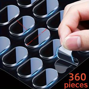 TEMU 360개의 양면 접착식 마운팅 테이프 - 다용도, 무봉합, 방수, 목재, 플라스틱, 유리, 금속용 - 홈 데코, 포스터, 사진 프레임 및 사무용품용 무흔 강력 접착 패드
