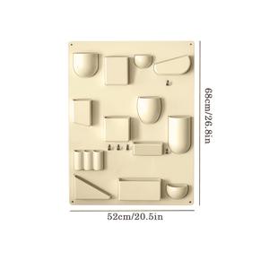 TEMU 1개의 세련된 벽걸이형 포켓 정리함, 16칸 구역별 진열대, 화장품, 생활 사무용품, 장식용품, 펜, 잡화, 실용 선반, 현관 입구 창의적인 벽 장식 선반