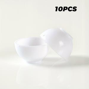 TEMU 10개 미니 화이트 플라스틱 그릇 세트, 다용도 주방 용품, DIY 장면용 장식 미니 테이블웨어, 크리스마스, 할로윈, 부활절, 추수 감사절을 위한 이상적인 선물 - 실내 및 실외 판타지 주제 장식