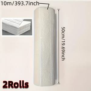 TEMU 2팩 - 10m+10m=20m 10² 자체 접착식 3D 벽돌 무늬 벽지 - 방수, 쉬운 제거, 현대적 불규칙 폼 디자인 침실 리모델링용, 습한 지역에 적합 대형 롤, 내구성 있는 표면 데칼, 인테리어 전용