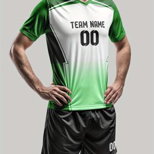 TEMU 2025 여름 가을 V넥 티셔츠 축구 키트 남성용 커스텀 이름 및 번호 성인 저지 신인 학생 대회 팀 훈련 스포츠 유니폼 편안하고 통기성이 좋으며 방열 기능이 뛰어난 속건성 땀 흡수 투피스 세트 상의 및 하의