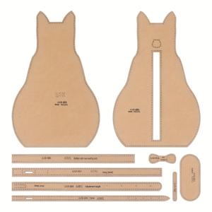 TEMU QJH 만화 고양이 여성용 가슴 가방, 어깨 가방, 대용량 개성 지갑, 크래프트 종이 템플릿, DIY 가죽 공예 - 홀 바느질 템플릿이 있는 레이저 커팅 - 특별한 선물