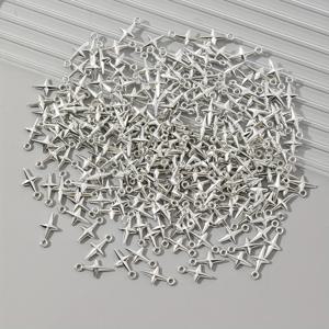 TEMU 100개 실버 하이엔드 하이홀 4개 포인트 별 - 창의적인 DIY 보석 만들기, 공예, 및 팔찌 디자인에 적합 - 손수작업 액세서리 및 패션 프로젝트 비즈 & 비즈 정렬