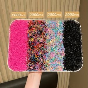 TEMU 8000개 여성 스타일, 귀엽고 패셔너블한 다양한 색상의 일회용 고무 밴드 헤어 링, 일상 사용 또는 선물로 적합