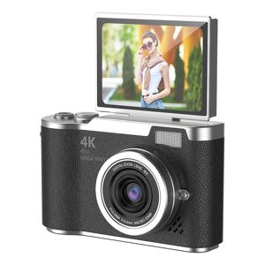 TEMU 새로운 플립-탑 HD 4K 디지털 카메라, 2.4인치 플립 스크린 전문 카메라, 사진 촬영, 다양한 색상 제공, 비디오 녹화 및 선물에 최적, 블로그 초보자용 추수감사절 및 크리스마스 선물 휴가