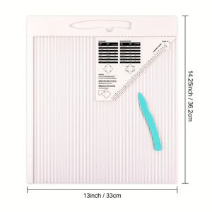 TEMU CYFUN 디자인 대형 점수판 12x12인치, 뼈 폴더 및 삼각 가이드 포함 - 내구성 있는 플라스틱 공예 도구, 정밀한 접기를 위한 1/8인치 스코어 마커, 연한 베이지색 - 선물 상자, 봉투, 스크랩북 및 카드 만들기에 완벽함, 공예 필수품 | 기능적인 디자인 | 견고한 구조, CYFUNDESIGN|폴딩박스