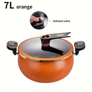 TEMU 7L 대용량 헤비듀티 철제 스톡팟 & 더치오븐 - 26cm/10