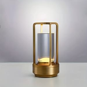 TEMU 1개 레트로 테이블 램프 (USB 충전, 터치 컨트롤 & 3가지 색상 밝기 조절) - 침대 옆, 바, 파티, 레스토랑, 야외 캠핑용 따뜻한 조명 - 모던 기하학적 디자인, 업라이트 조명, 독립형 마운트, 플러그 불필요|캠핑테이블|침대협탁|식탁조명
