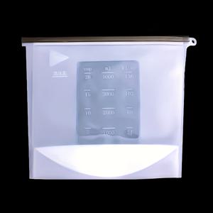 TEMU 1개 3000ml & 4000ml 식품용 실리콘 보관백 밀폐 및 측정 표시 포함 - 과일, 채소, 식사 준비, 조각 제어를 위한 대용량 주방 정리함 | 반투명 디자인 | 튼튼한 손잡이 기능, 음식 저장