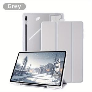 TEMU 삼성 갤럭시 탭 S6 라이트 10.4인치 S9 FE 10.9인치 S10 FE S10 플러스 S9 플러스 S9 FE 플러스 S7 플러스 S7 FE S8 플러스 12.4인치 스마트 투명 뒷면 태블릿 커버용 매트 아크릴 케이스
