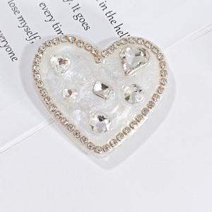 TEMU 1pc 라인스톤 하트 글리터 폰 그립 - 접이식 회전 에어백 홀더, ABS 소재, 반짝이는 디자인, 휴대용 및 스티키한 사무실 및 책상 사용, 모바일 폰 홀더|그립톡