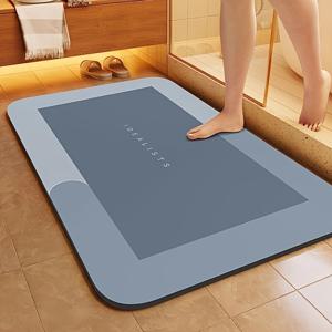 TEMU 50-80cm 초흡수성 규조토 욕실 매트 - 빠른 건조, 미끄럼 방지 물 흡수 바닥 매트, 부드럽고 편안함, 욕실, 샤워실, 세탁실, 침실, 거실, 현관 매트, 주방 바닥 매트에 적합, 세탁기 사용 가능