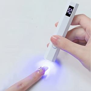 TEMU 디지털 디스플레이가 있는 DIY 미니 핸드헬드 젤 네일 폴리쉬 경화 램프 - 무선, 휴대용 빠른 광속, 컴팩트하고 휴대하기 쉬움, 홈 매니큐어 살롱에 적합, 여행 시 편리함, 고품질 선물|젤네일|매니큐어