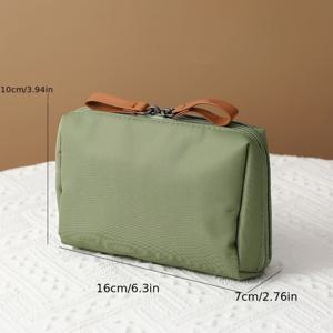 TEMU 2가지 컬러(블랙, 그린)로 제공되는 디자인의 컴팩트 지퍼 클러치 - 립스틱 메이크업 파우치 겸용으로 여행 및 일상 사용에 완벽한 편리한 액세서리|립스틱