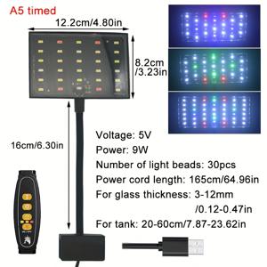 TEMU USB 전원 풀 스펙트럼 LED 어항 조명 (밝기 조절 가능, 밝기 조절 가능 & 360° 회전 가능), 수생 식물 & 어항에 적합, 5V, 36V, 배터리 없음, 어항 조명, 어항 조명, 모던 어항 조명, 내구성 좋은 어항 조명, 어항용품 땡처리, 어항 led조명 램프, 어항 스팟조명, 어항용품, 수족관조명, 어항 램프