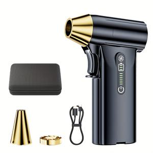 TEMU 차량용 고출력 휴대용 터보 폭력 팬, USB 충전식 핸드헬드 터보 팬, 캠핑 및 야외 활동에 적합한 정밀 전자 장치