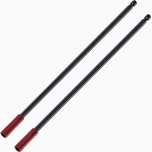 TEMU 2pcs 자석식 6각 헤드 스크루드라이버 비트 세트, 크롬 반디움 스틸, 빨간색 & 검은색 - 1/4 인치 드라이브, 연장된 길이, 전동 및 수동 도구, 전동 도구|다목적 드라이브|크롬 반디움 스틸 비트
