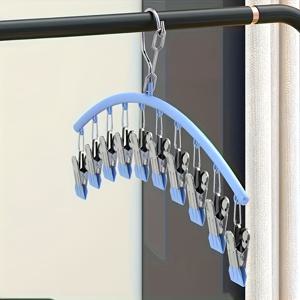 TEMU 4가지 색상으로 제공되는 바지걸이, 10개의 클립이 장착되어 있습니다. 튼튼하고 내구성이 뛰어나며, 편안하게 잡을 수 있으며, 바람에 내성을 갖춘 옷을 보관하기 위한 디자인입니다. 바지, 스커트, , 스카프, 속옷에 적합하며, 침실, 발코니, 기숙사, 옷장에 필수적인 공간 절약 아이템입니다.|바지걸이