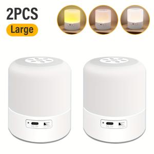 TEMU 2개 LED 터치 스마트 조명, 침실 장식등, 스마트 터치 무드등, 밝기조절 가능 거실/복도/침실/주방/옷장용 따뜻한/화이트 라이트