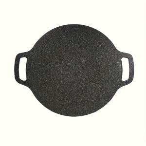 TEMU 마이판 스톤 표면의 한국식 주철 그릴 팬 - 균일한 열 분배, 논스틱 BBQ & 프라이팬, 실내/야외 사용 가능, 전기 불필요, 내구성 있는 고기 및 채소용 주방 조리 도구