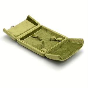 TEMU 1pc 휴대용 보석 정리함 - 여행용 플리스 보석 가방, 반지, 귀걸이, 목걸이, 팔찌 및 더 많은 것에 대한 더블 도어 - 홈 또는 이동 중에 다기능 보관 포켓, 보석 상자
