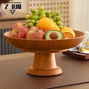 TEMU 1pc 고급 스타일 나무 플라스틱 과일 접시, 줄무늬 패턴, 우아한 스낵 트레이, 거실, 식탁 또는 커피 테이블에 적합, 과일, 견과류 및 디저트에 완벽, 주방 카운터탑 과일 접시