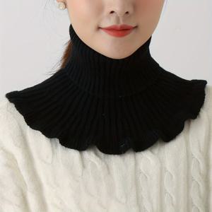 TEMU 여성용 패션 스웨터, 탄력 있는 따뜻한 터틀넥, 통기성 높은 칼라, 일상복으로 적합한 5가지 색상: 블랙, 그레이, 베이지, 버건디, 카키