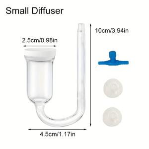 TEMU TUNFAN CO2 분자 diffuser, 아쿠아리움 버블 카운터 반응기, 흡입 컵이 있는 분자, 투명 아크릴 디자인, 물고기 탱크, 살아있는 식물, 물과 잔디 성장 정제기, 전기 없음, 아쿠아리움 공기 펌프, 물고기 탱크 액세서리, 현대 아쿠아리움 액세서리, 내구성, 배터리 없음