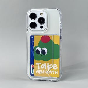 TEMU 귀여운 투명 카드 슬롯 아이폰 17 에어 16 15 14 11 프로 맥스 플러스 하드 아크릴 백커버|폰케이스|아이폰케이스|케이스