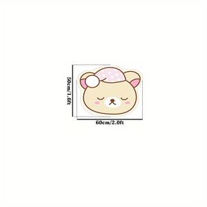 TEMU 10mm 두꺼운 고품질 모조 캐시미어 플러쉬 베이스 1개 귀여운 불규칙한 형태 거실 매트 창의적인 카툰 곰 패턴 침대 옆 매트 부드러운 소파 바닥 매트 홈 커피 테이블 소파 매트