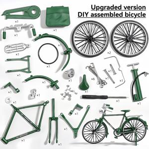 TEMU DIY 자전거 모델 키트 - 52개 합금 미니어처 자전거 세트로 인струк션에 따라 조립 가능, 공예 기술을 통해 청소년과 성인을 교육하기에 완벽하며, 열정가 및 수집가를 위한 이상적인 선물입니다