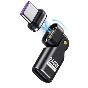 TEMU 240W Type C to Type C, Type C to Micro, 데이터 전송 지원, 교체 가능한 다중 자석 헤드, 회전 자석 흡착 헤드, 기기 충전 솔루션, 고속 충전 케이블, 자석 커넥터, 컴팩트 충전기, 견고한 구조, 신뢰할 수 있는 성능, Type C 어댑터, 멀티포트 충전기, 테크 애호가, 모바일 사용자