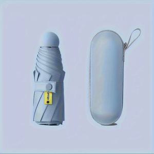 TEMU 자동 오픈 컴팩트 여행용 우산 - 6단 강력 리브, 방풍 디자인 & 세련된 핸들 - 원터치 개폐 기능, 차량/출퇴근/여행용 - 휴대용 여성/남성 우산, 감각, 내구성 있는 리브, 비즈니스 전문가용