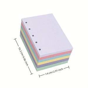 TEMU 5홀 컬러풀 M5 루스리프 노트북 리필, 12개입 300장 - 플래너/할 일 목록/인덱스 분할용 패션 캔디 컬러 스파이럴 바인딩 내부 페이지, 사무실/학습/선물용|편지지