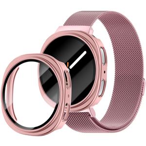 TEMU 삼성 8 44mm/40mm 밴드 여성/남성용 밀라네즈 루프 메탈 스트랩, 밀라네즈 루프 자석 브레이슬릿 통기성 조절 가능한 손목밴드 - 8 클래식 스마트워치 액세서리|남자팔찌