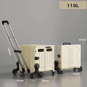 TEMU 휴대용 캠핑 4륜/8륜 등반휠 폴딩카트 바퀴달린 접이식 핸드카트 마트 장바구니 트롤리 왜건