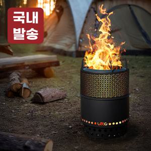 TEMU 레토 이중연소 캠핑 화로대 대형 원통 불멍 장작 바베큐그릴 LCP-SB07