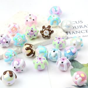 TEMU 10pcs 신선한 모양 아크릴 비즈 쥬얼리 만들기 DIY 창의적인 팔찌 목걸이 귀걸이 전화 캐릭터 수제 공예 용품