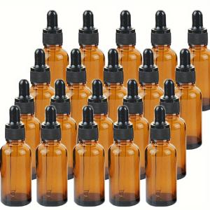 TEMU 5/10/20개 30ml 빈 유리 드롭퍼 병 재충전 가능 병 향수 용기 피펫과 함께 필수 오일 화장품 병 - 여행 액세서리 -Uv 보호