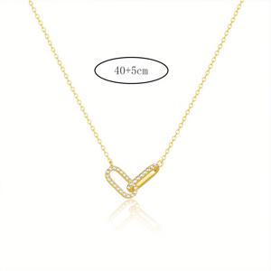 TEMU 18K 금박이 된 구리 반지 링크 목걸이, 반짝이는 지르코니아 펜던트 - 여성용 다용도, 빈티지 감성의 일상 착용, 완벽한 데이 선물, 일상용 보석 | 빈티지 감성 디자인 | 내구성 있는 지르코니아 돌, 목걸이
