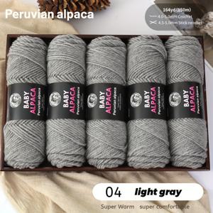 TEMU 알파카 울 원사-5볼/500g, 95% 알파카 원사 및 5% 아크릴, 뜨개질 및 크로셰에 적합, 스웨터, 재킷, 조끼, 숄, 스카프 및 모자에 완벽, 따뜻하고 부드러움, 다양한 색상 선택 가능|스카프|뜨개실