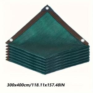 TEMU 야외 정원 캐노피 - 그린 캐노피 & 블랙 프레임, 91-100% UV 차단 & 선쉐이드, 반개인 스크린, 내구성 있는 폴리에틸렌 소재, 패티오, 발코니, 뒷마당용 간편 설치 - 전천후 야외 차양 구조, 통기성 메쉬로 자외선 차단, 정원, 데크, 야외 생활 공간에 이상적, 세련된 모던 디자인과 튼튼한 프레임으로 그늘과 프라이버시 제공