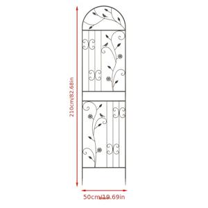TEMU 1pc 철선 정원 트리 - 블랙 메탈 등반 지원, 장미, , 히비스쿠스 - 튼튼한 야외 식물 스테이크, 장식적인 스크롤 디자인, 등반 식물용 정원 트리, 꽃 정원 장식, 우아한 스크롤 디자인, 내구성 있는 금속 구조
