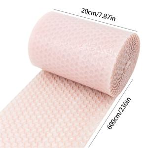 TEMU 파티 선물 상자 및 가방용 하트 모양 버블 랩 600cm/236인치 - 내구성 있는 플라스틱 포장 보호층, 수제 공예, 결혼식, 생일, 실내 장식에 이상적, 크리스마스, 할로윈
