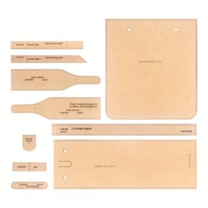 TEMU QJH DIY 인조 가죽 공예 키트 - 대용량 여성용 끈 조절 지갑 & 어깨 가방 템플릿, 레이저 커팅 & 바느질 가이드 포함, 그린 & 블랙 디자인, 공예가들을 위한 완벽한 선물, 공예 프로젝트 키트|스타일리시 액세서리 제작|세부 가이드북 포함