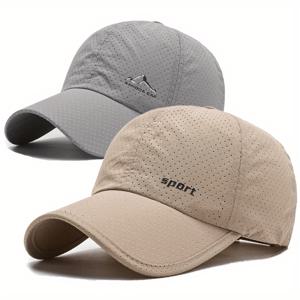 TEMU 2pcs 조절 가능한 야구 모자 - 세련된 